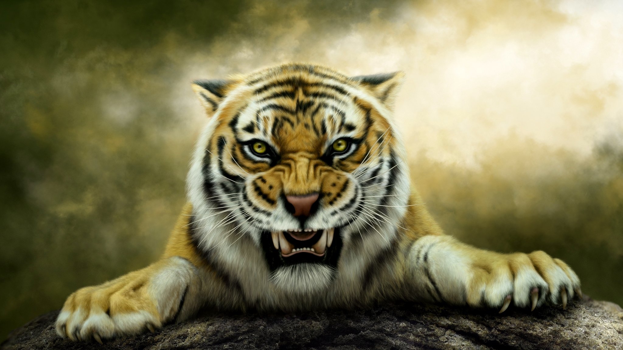 nelena photoshop tigre sorriso predatore