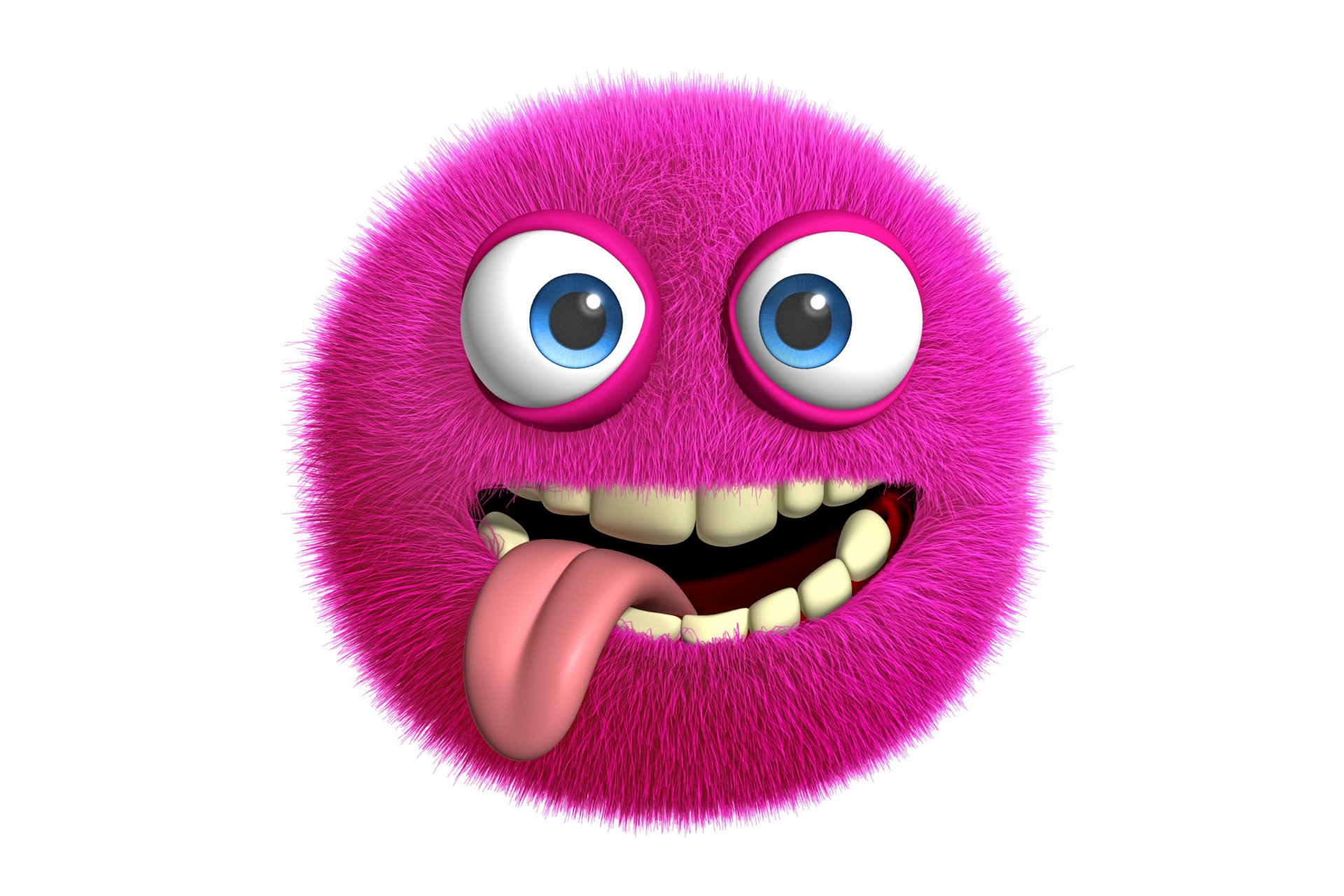 3d monster flauschig gesicht