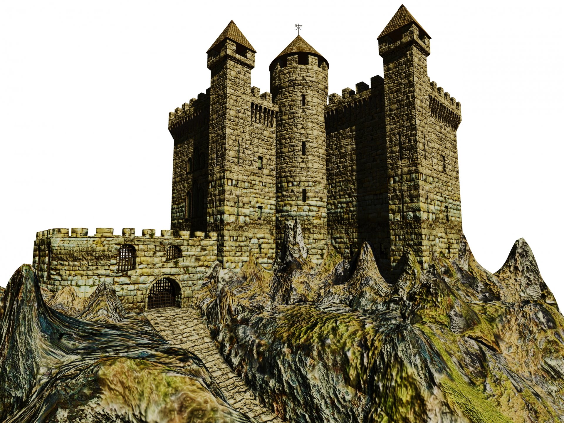 castillo piedra gráficos 3d foto