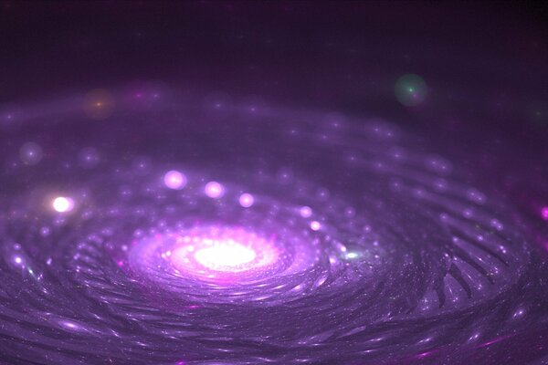 Purple galaxy in the shape of a spiral