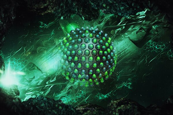 Green matrix with a three-dimensional ball