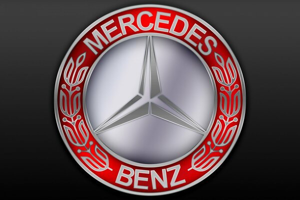 Logo Mercedes-Benz sur un fond gris