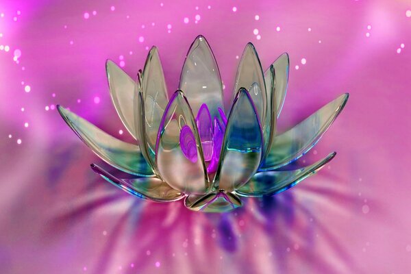 Flor de cristal tridimensional abstracta