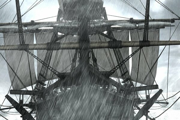 Statek w burzy z Assassin s Creed