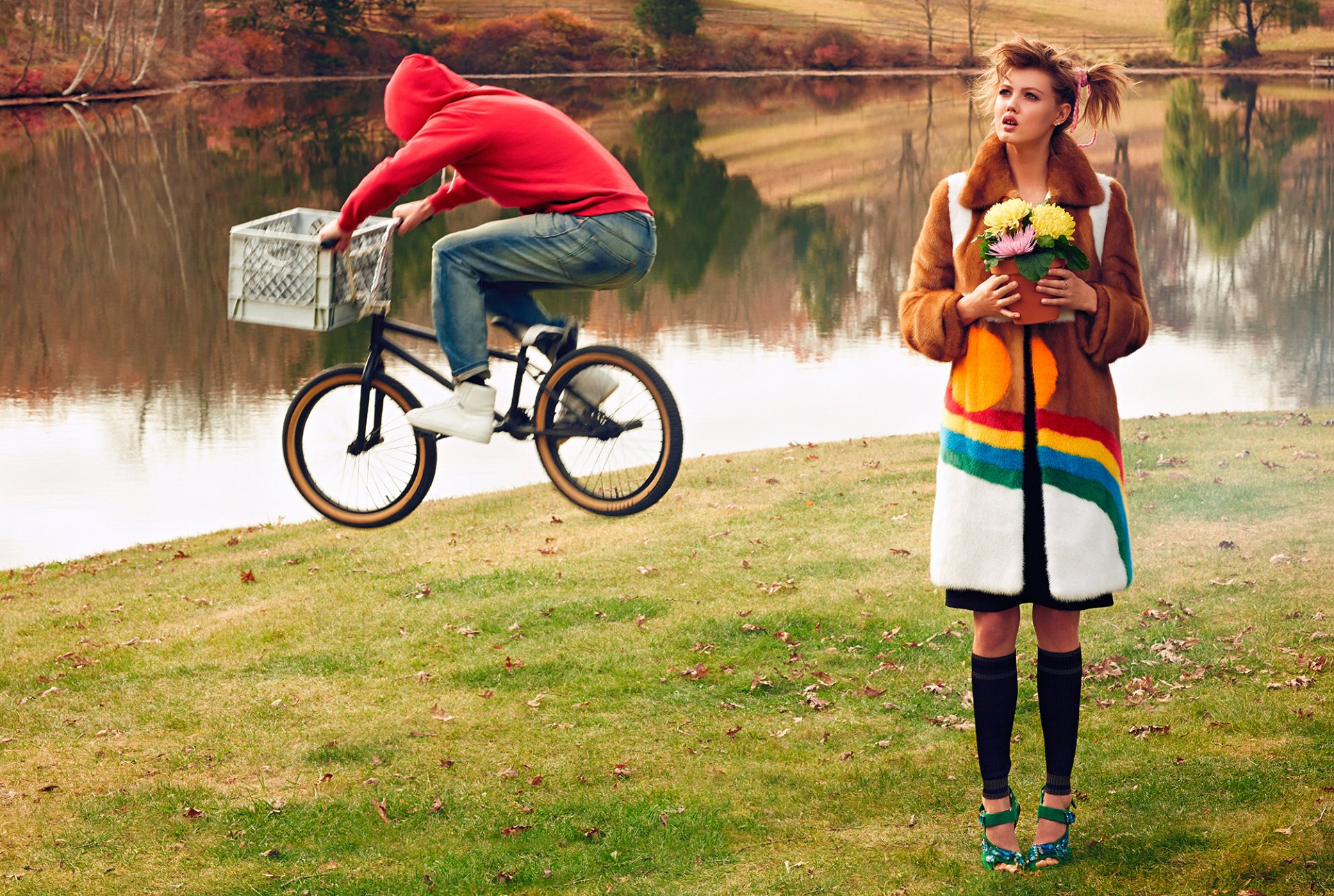 lindsey wixson photoshoot cr fashion book cyclist