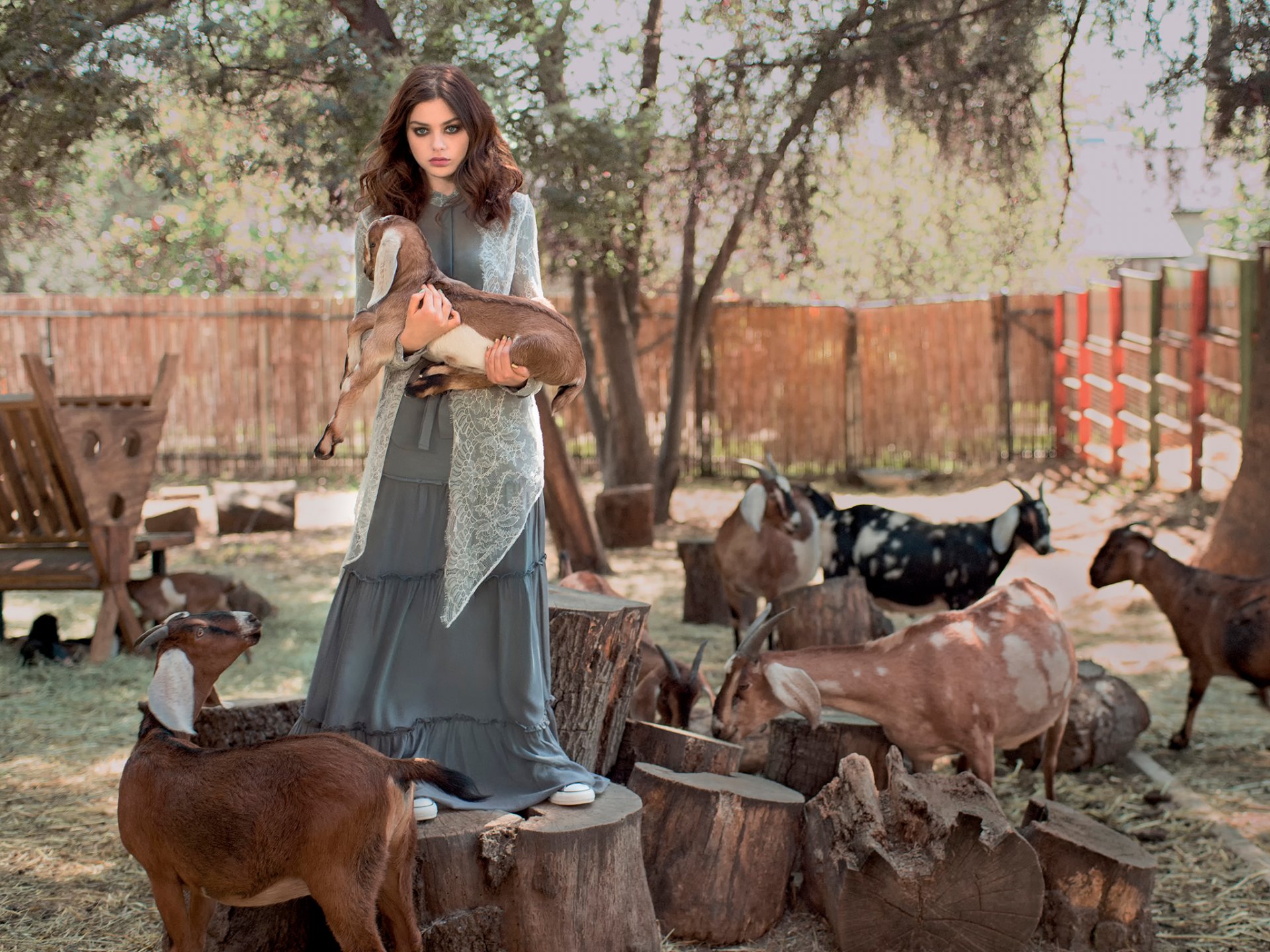 odeya rush goats photoshoot grey