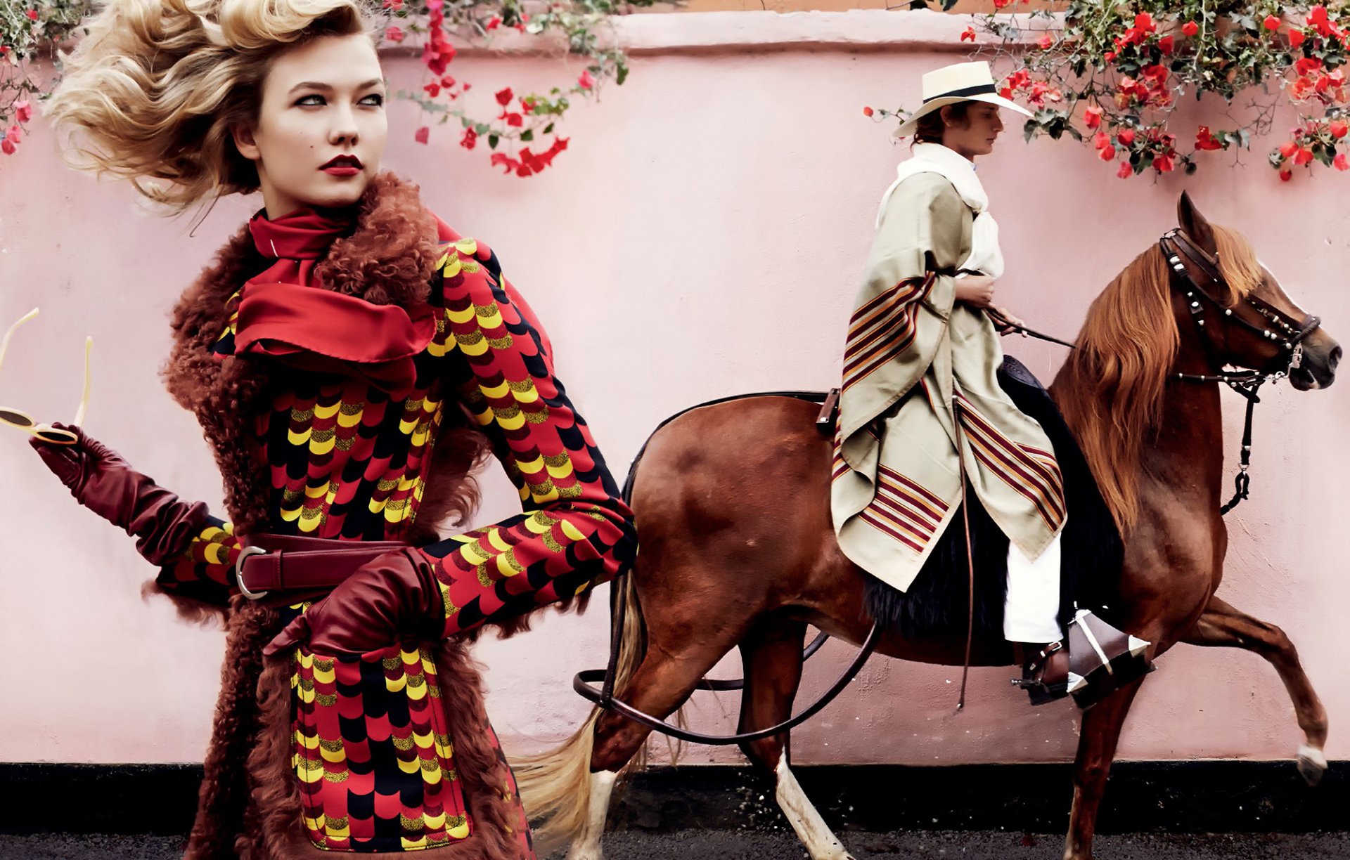 karlie kloss mexican horse horseman vogue june 2014