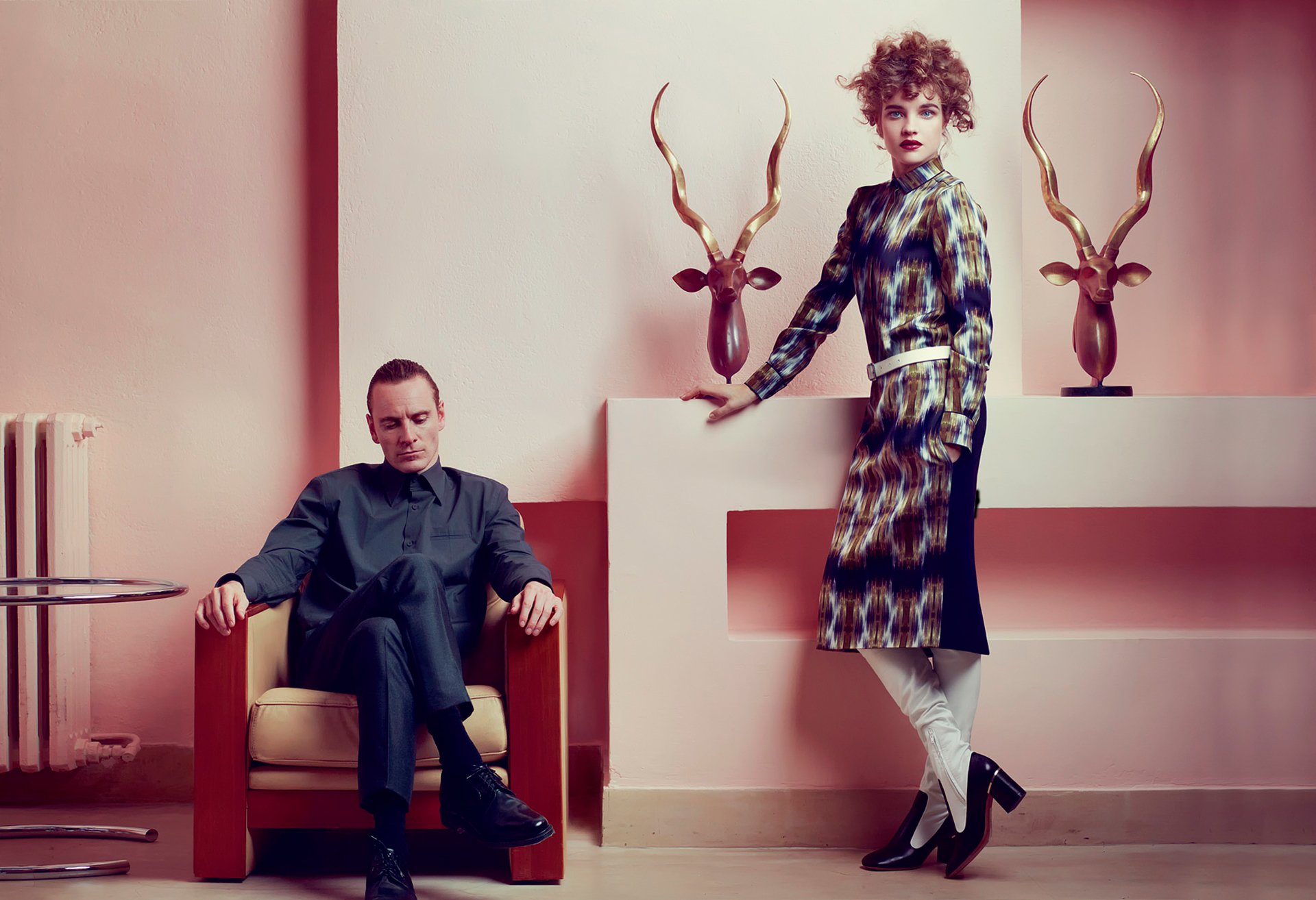 natalia vodianova michael fassbender intérieur mode photo