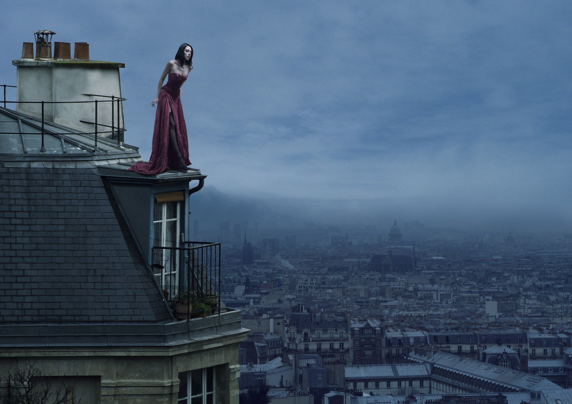 la forêt toits de paris le toit la jeune fille de la ville très