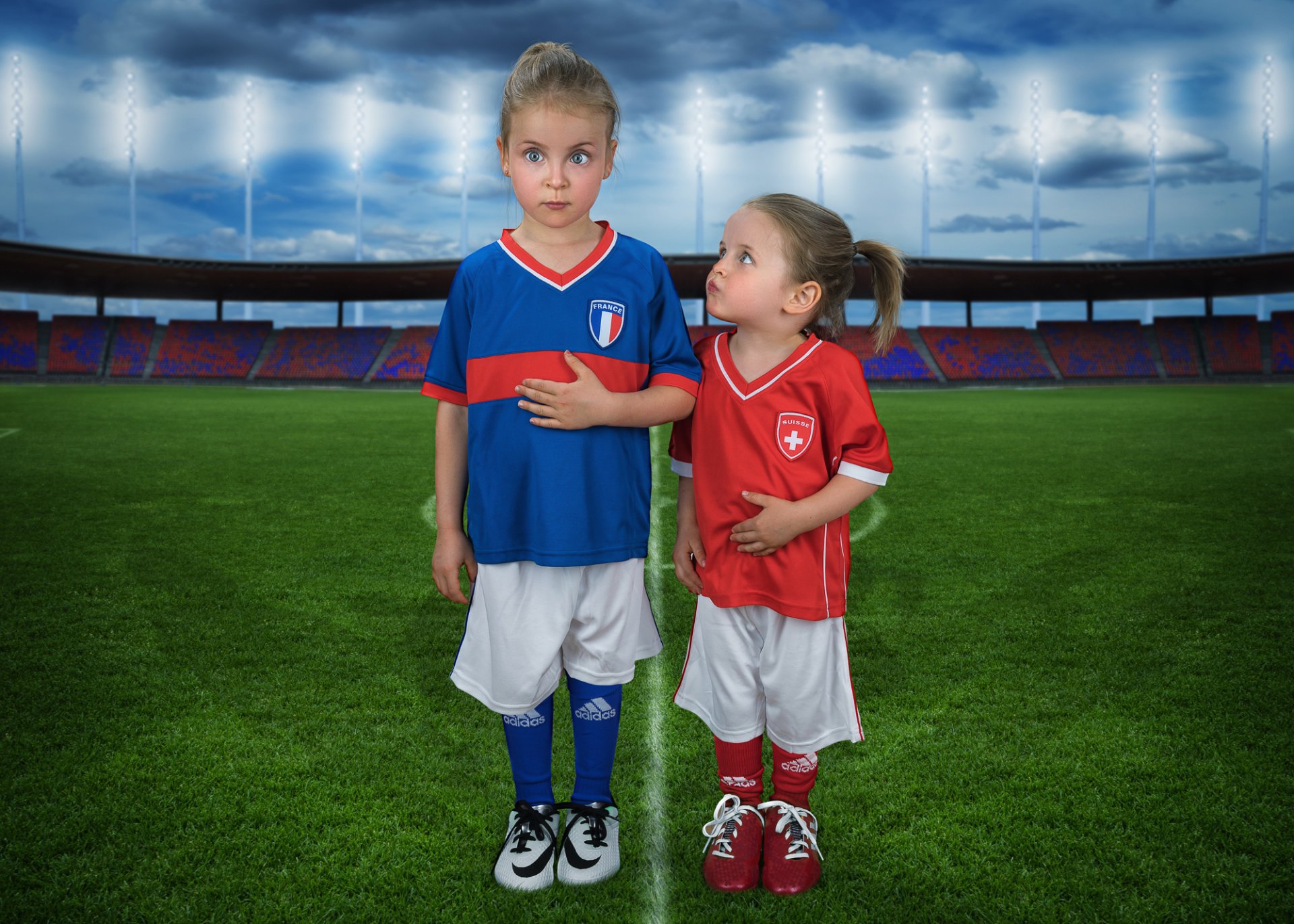 ragazze calciatori uniformi umorismo