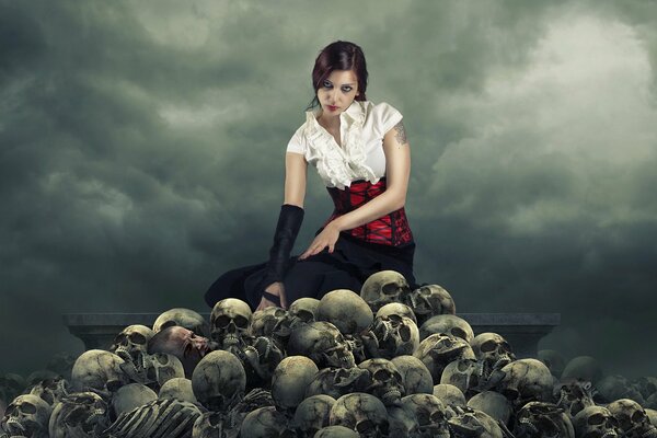 Darkness over the cemetery of skulls