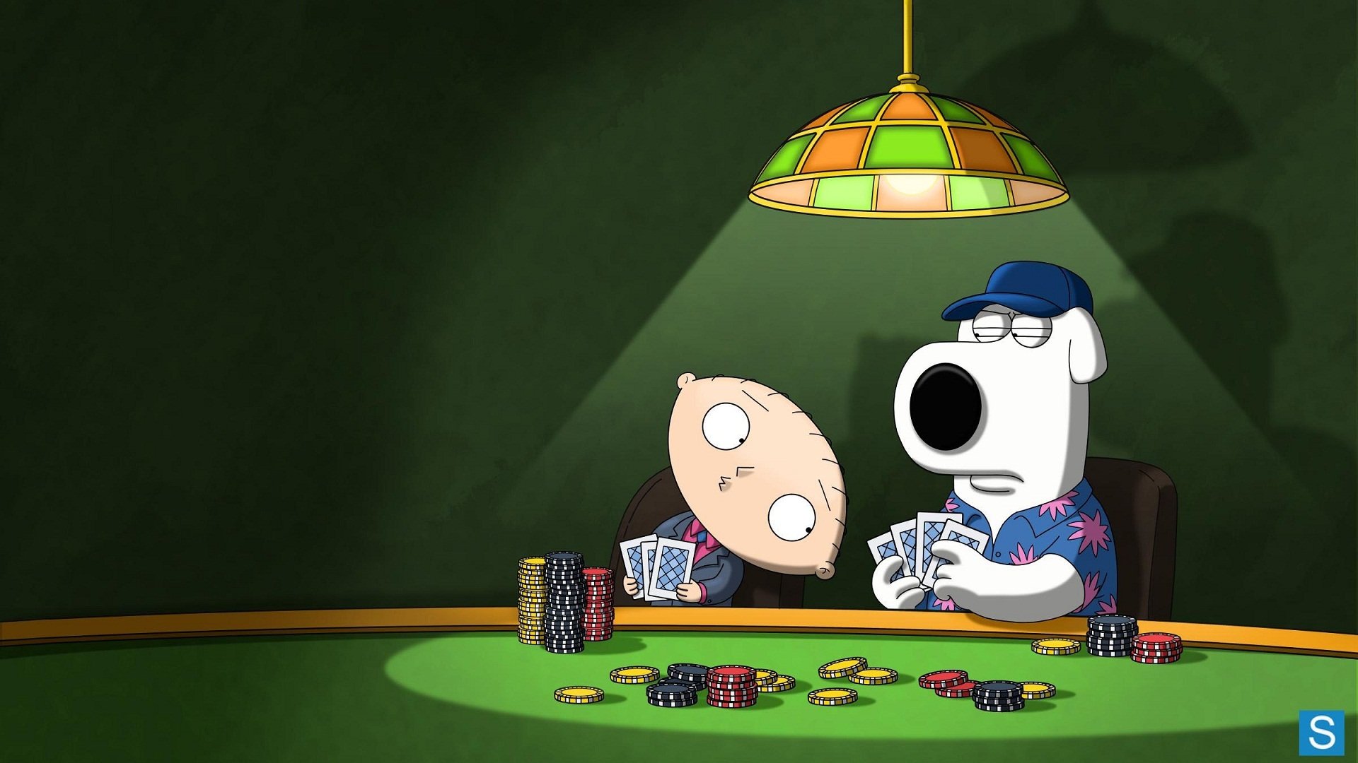 family guy poker spojrzenie brian pies stewie