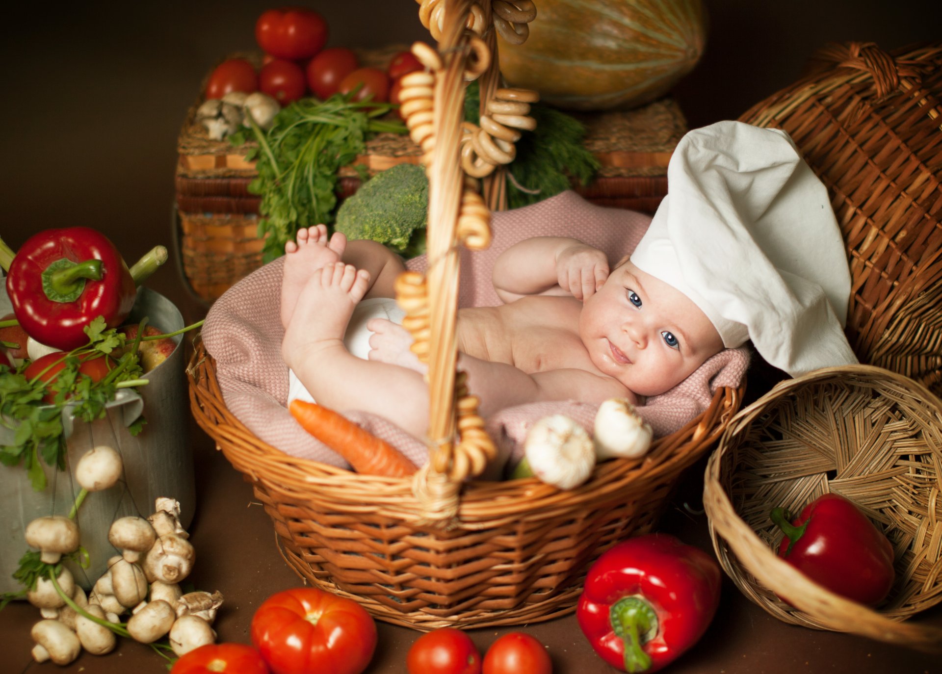 anna леванкова le bébé le marmiton des enfants des paniers des mensonges des légumes des champignons des bagels