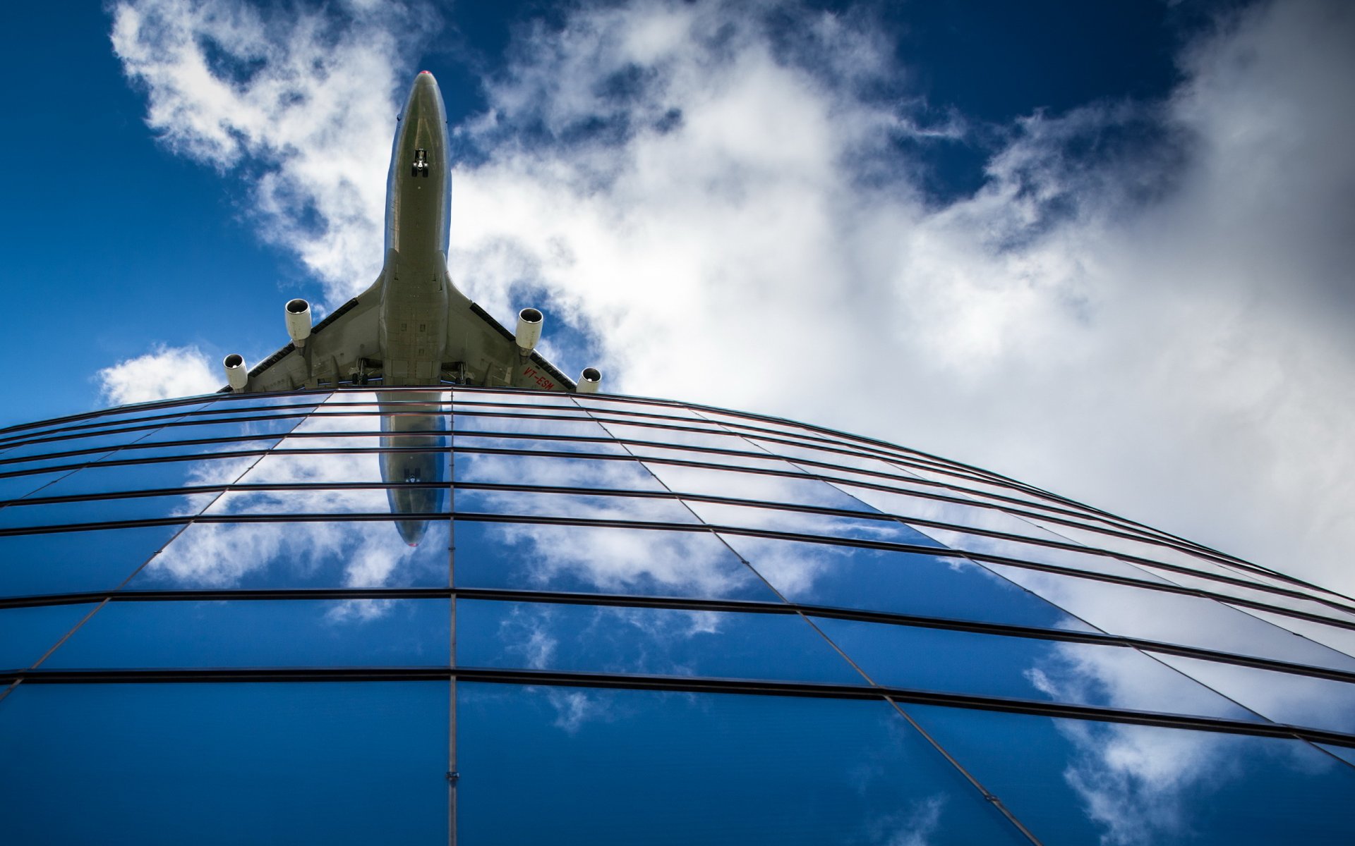 haus flugzeug himmel situation