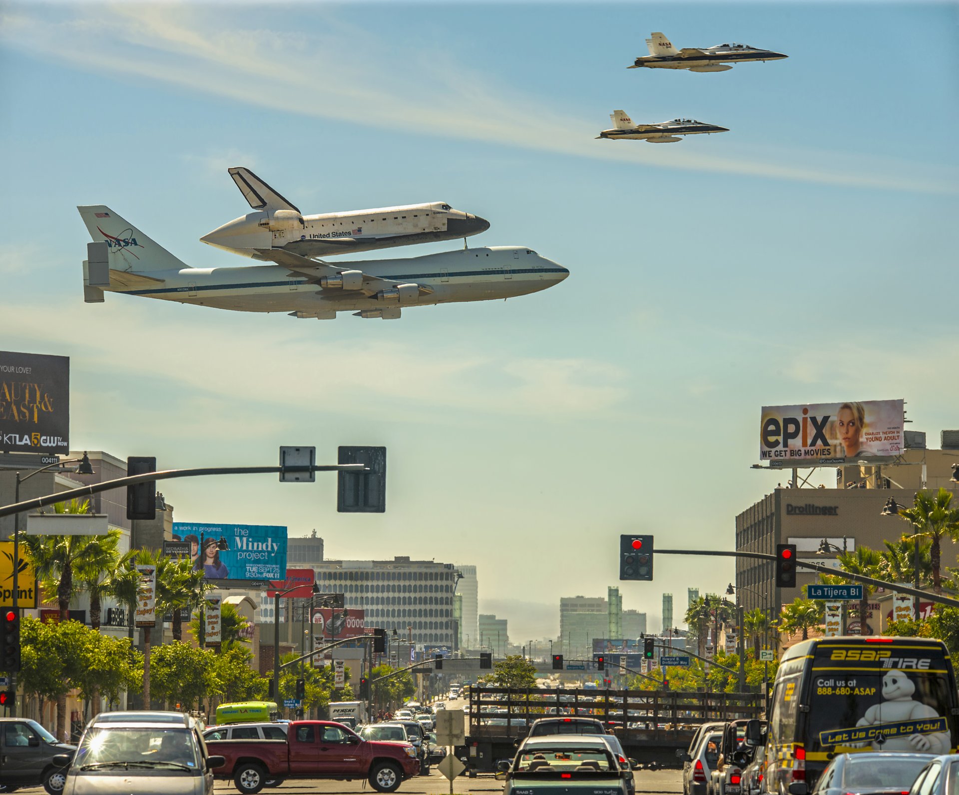 aspiracja transfer los angeles kalifornia nasa wahadłowiec