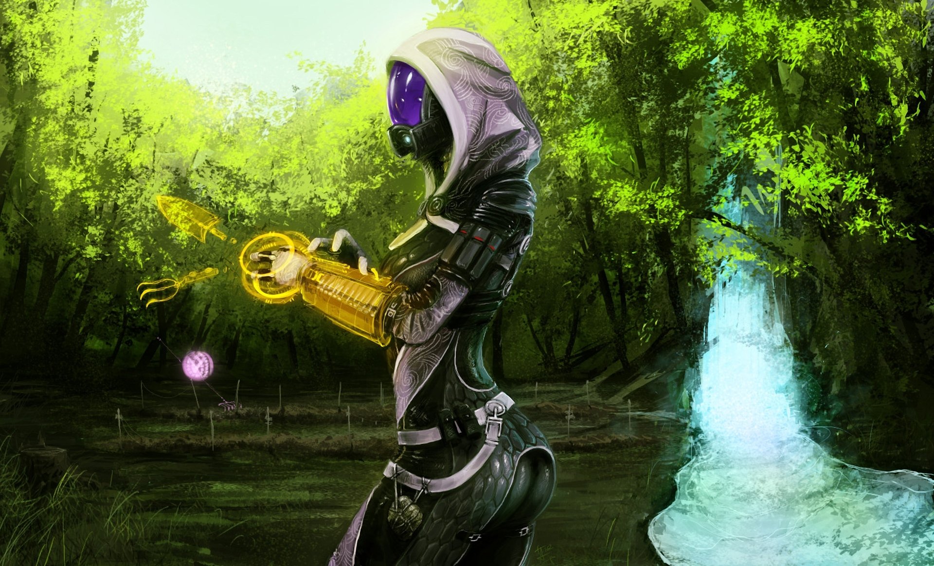 mass effect tali drone ogród warzywny instrumentron wodospad