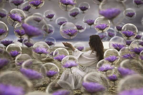 Parfum de fleurs Inhabituelles avec une fille