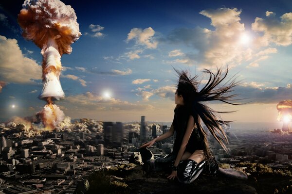Explosión atómica en la ciudad de la muerte
