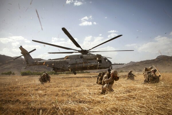 Military operations in Afghanistan the take-off of the plane