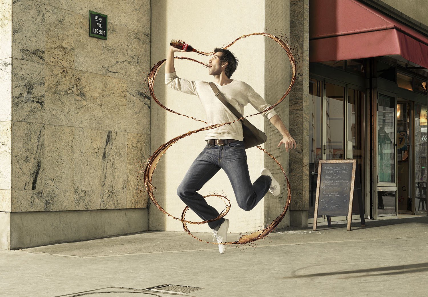 roman lawrence fotógrafo hombre coca-cola jet calle