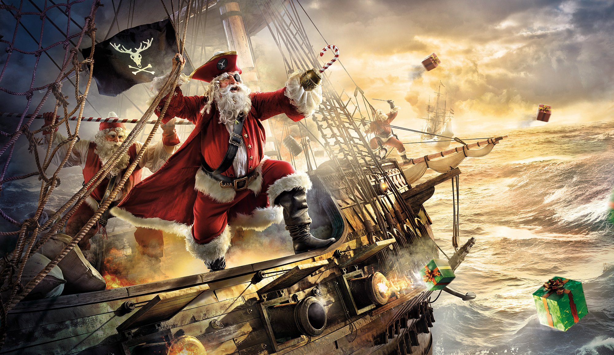 babbo natale babbo natale pirati fregata