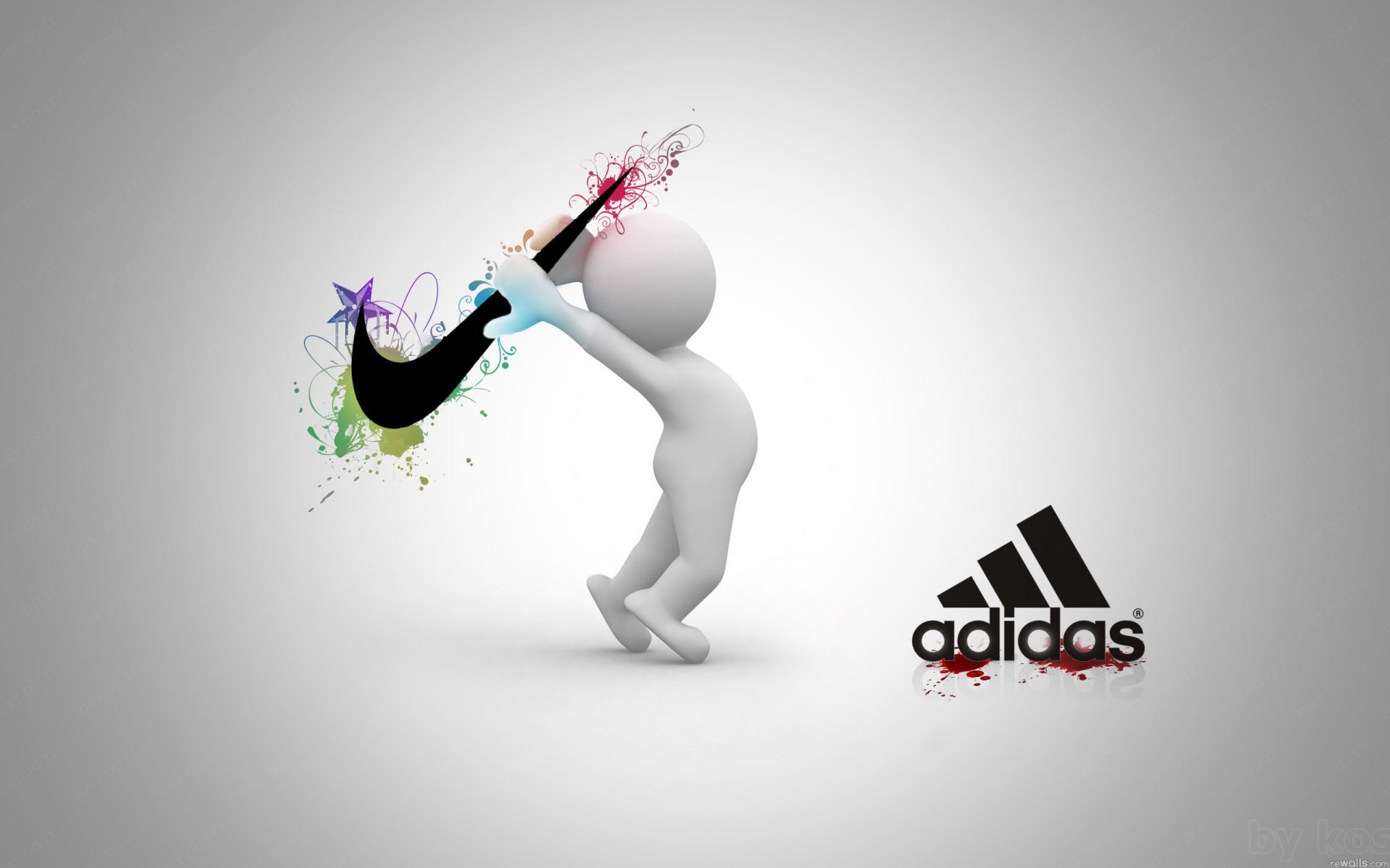 nike adidas marca batalla foto