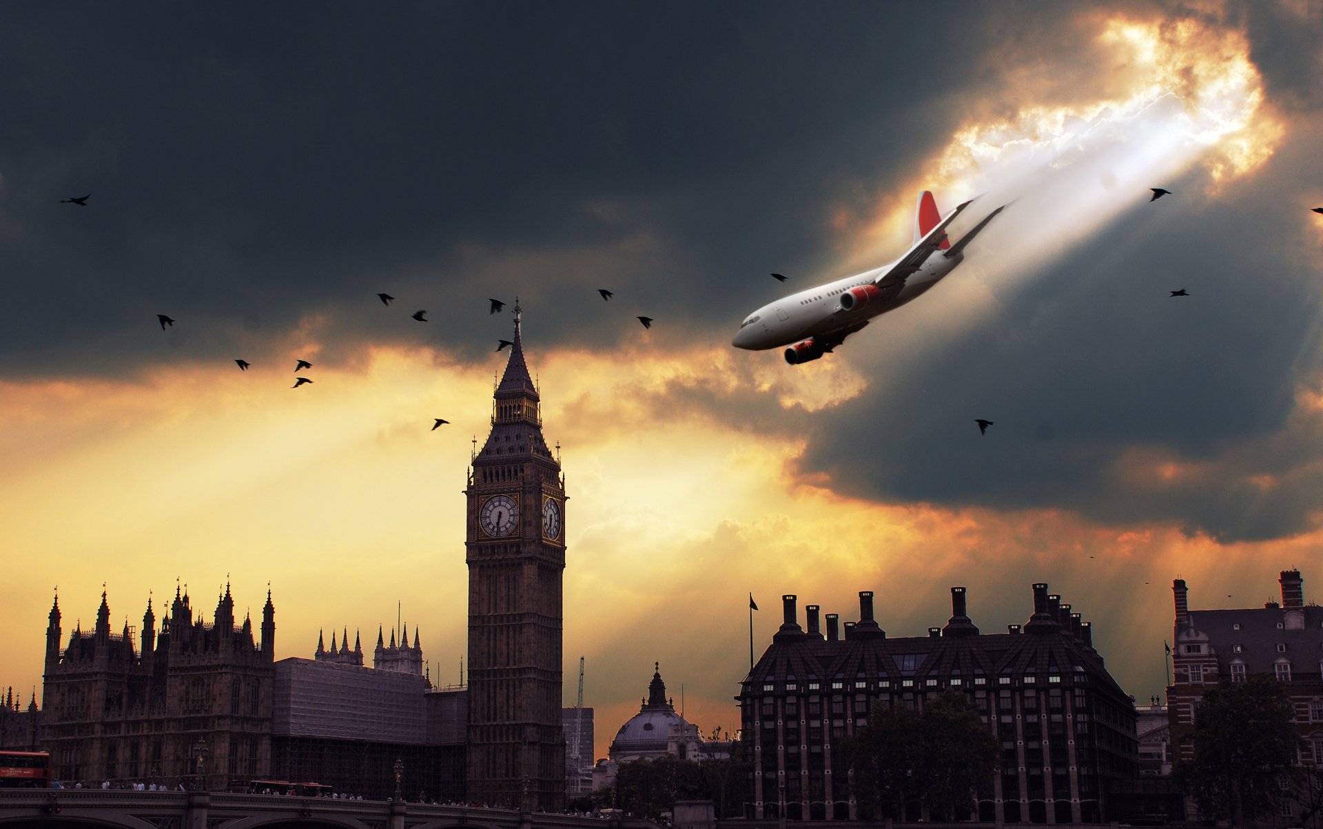 flugzeug sturz london gefahr