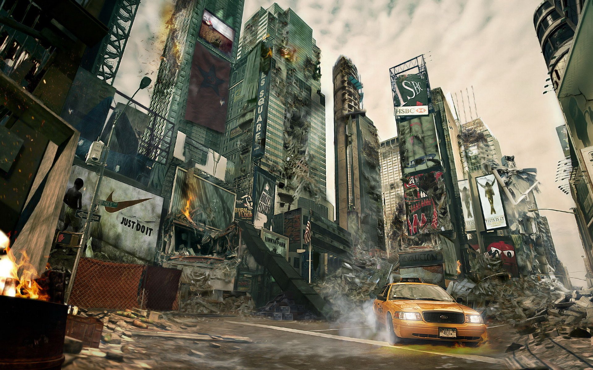 new york taxi ruin apocalypse