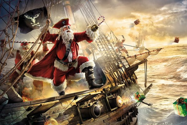 Święty Mikołaj kapitan piratów