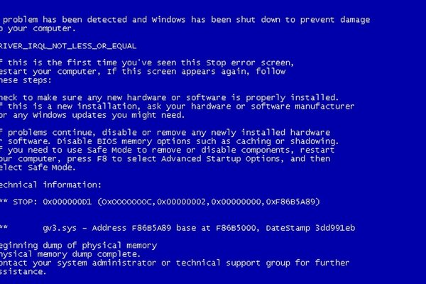 Schermo blu del computer, Windows