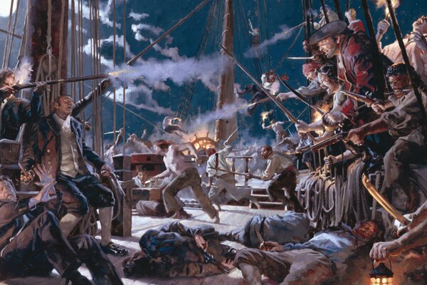 Atak piratów na statek wroga