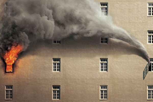 Ilustración de un incendio en un círculo vicioso