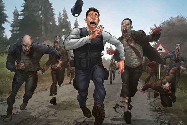 Monday is a hard day. Zombies are attacking