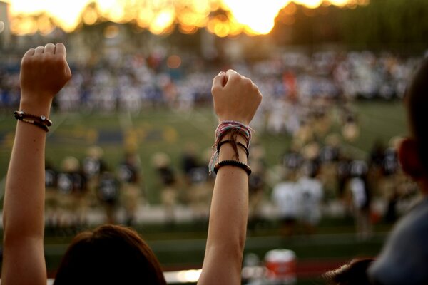 Tifosi di calcio al football americano