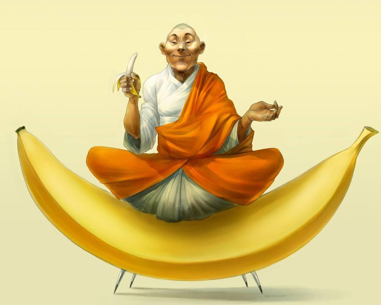 zeichnung stimmung bananen yoga asana