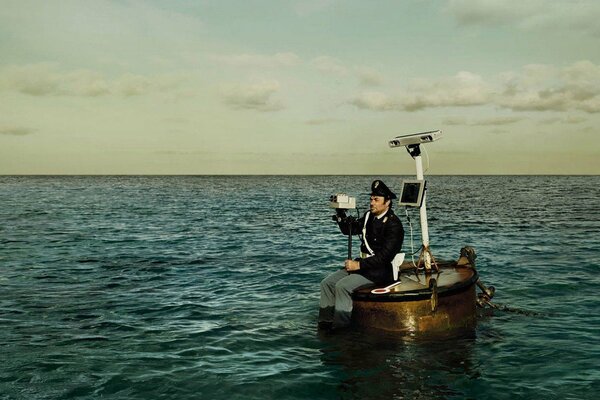 Traffic police officer on the high seas