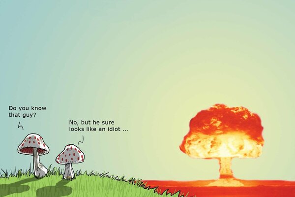 An atomic explosion is equal to the death of all life on the planet
