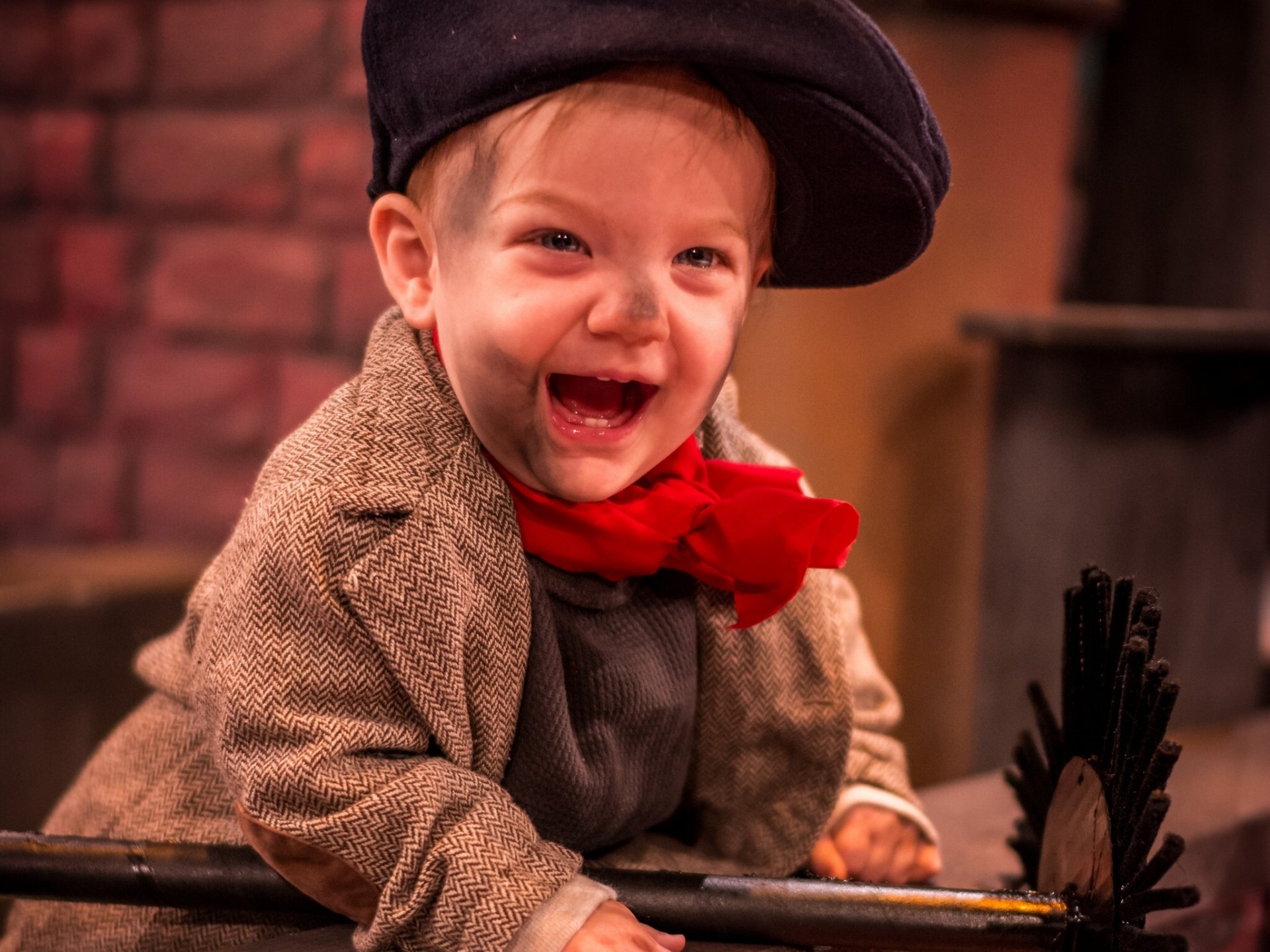 boys chimney sweep cap happiness mood