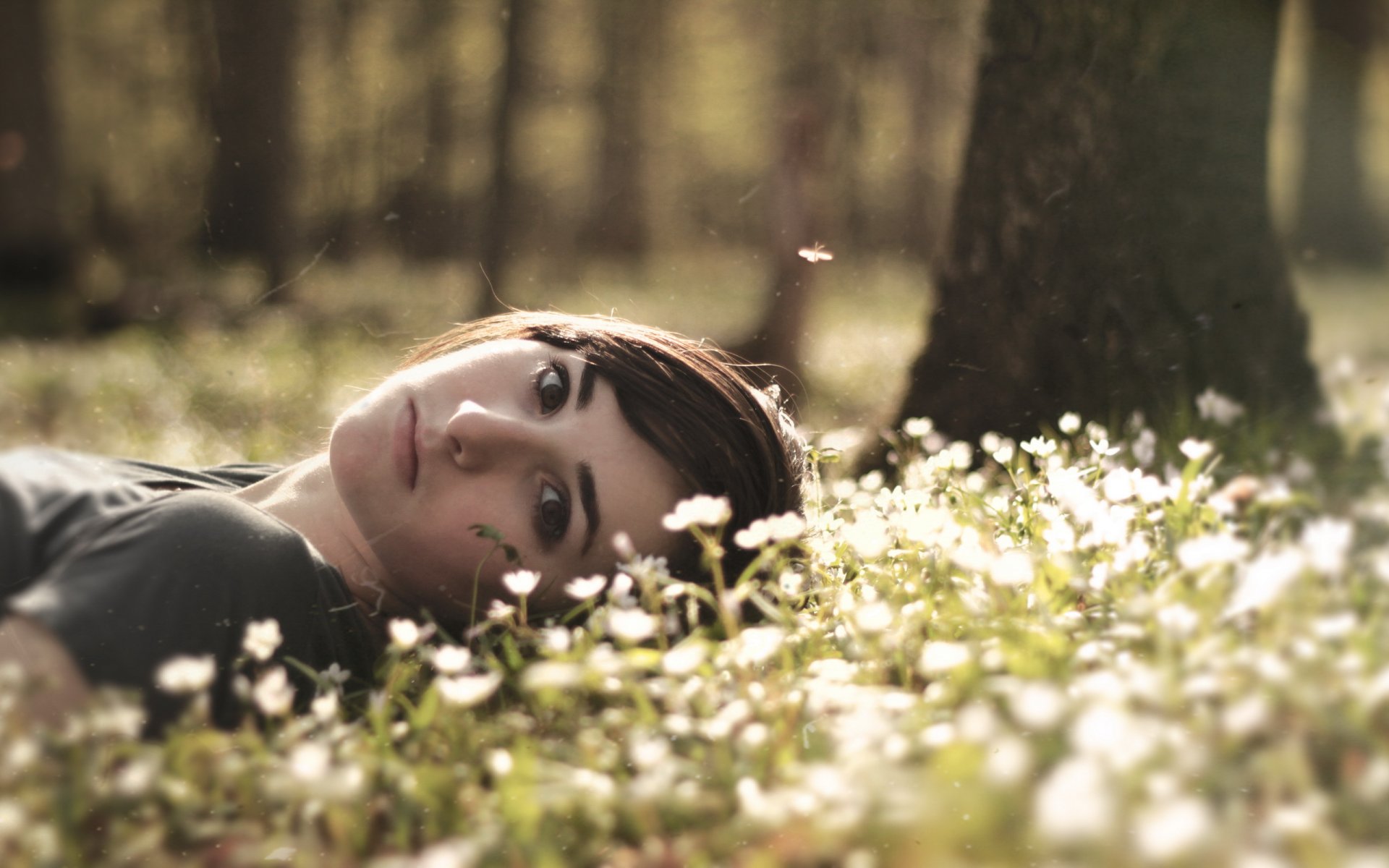 ragazza natura sfondo