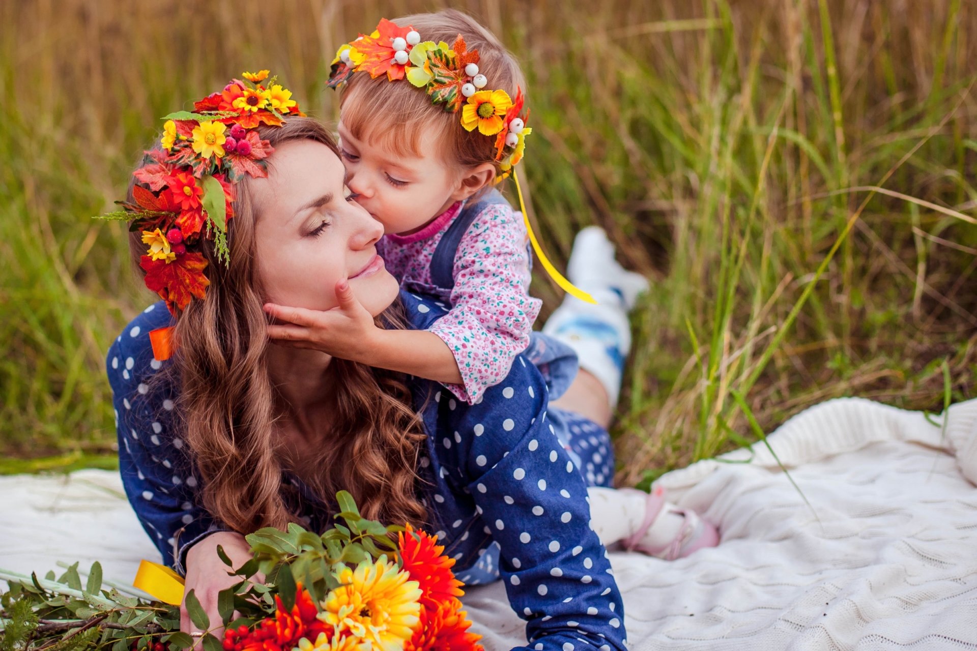 mamma figlia ghirlande amore