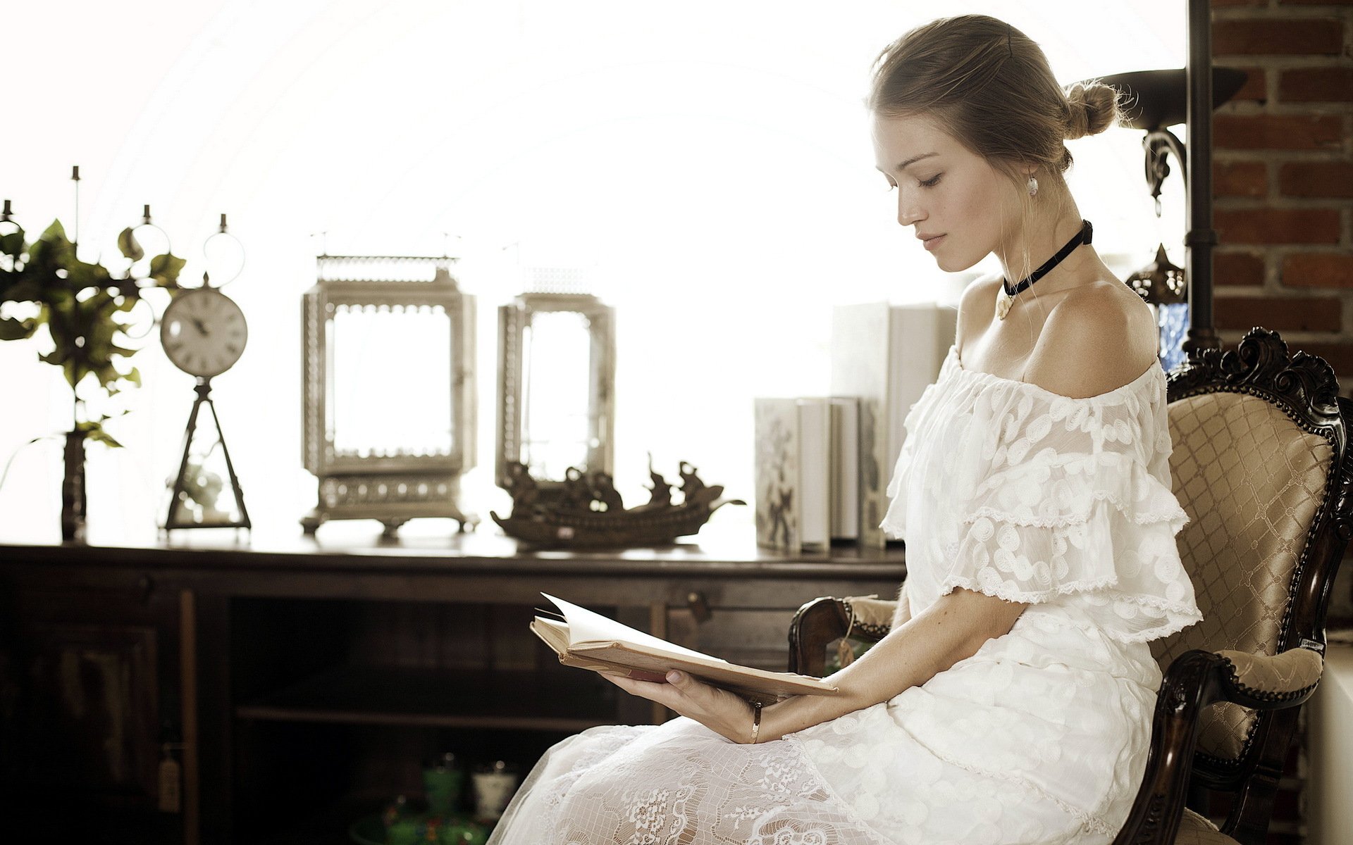 девушка книга настроение
