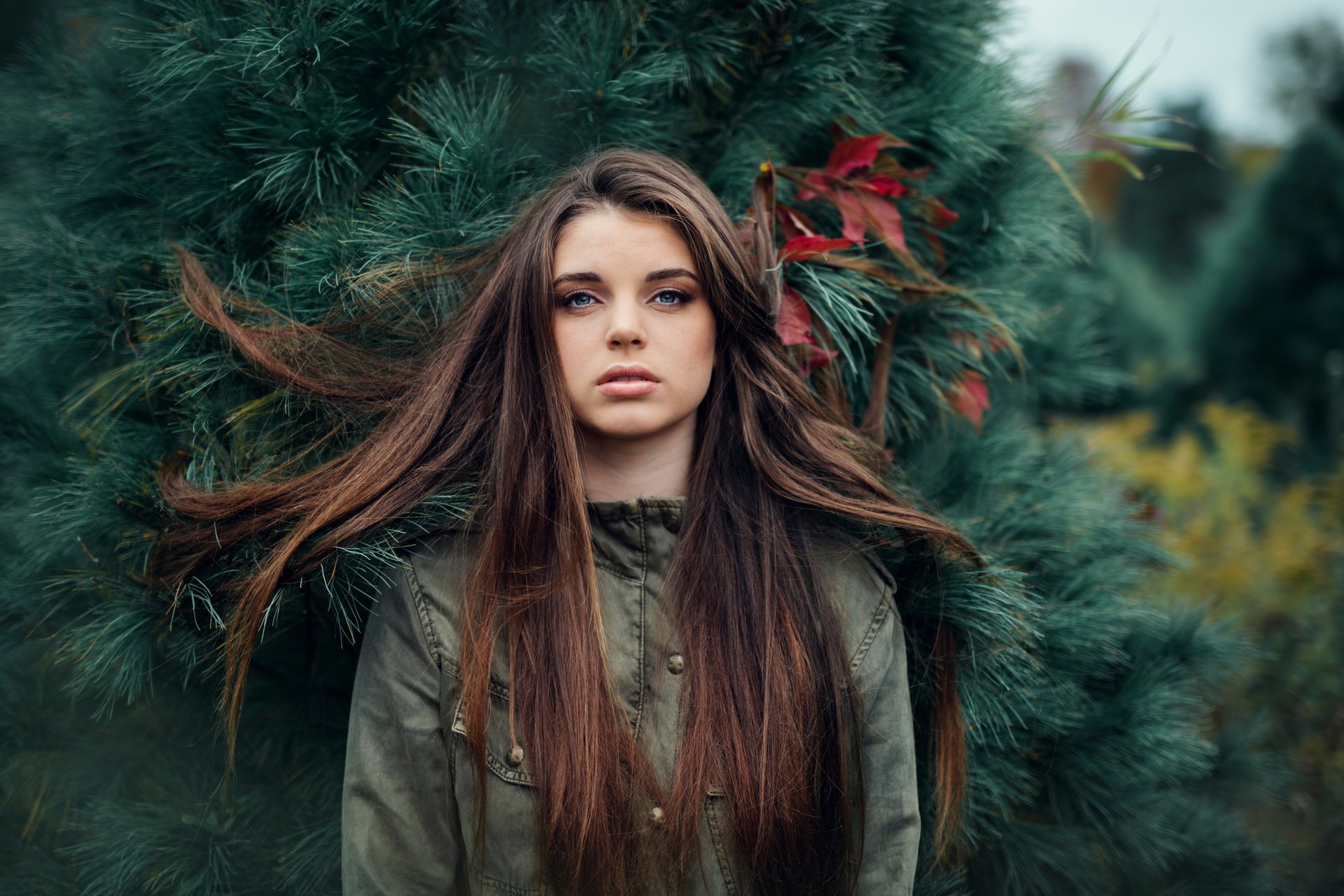 emma jesse herzog portrait cute hair needles autumn