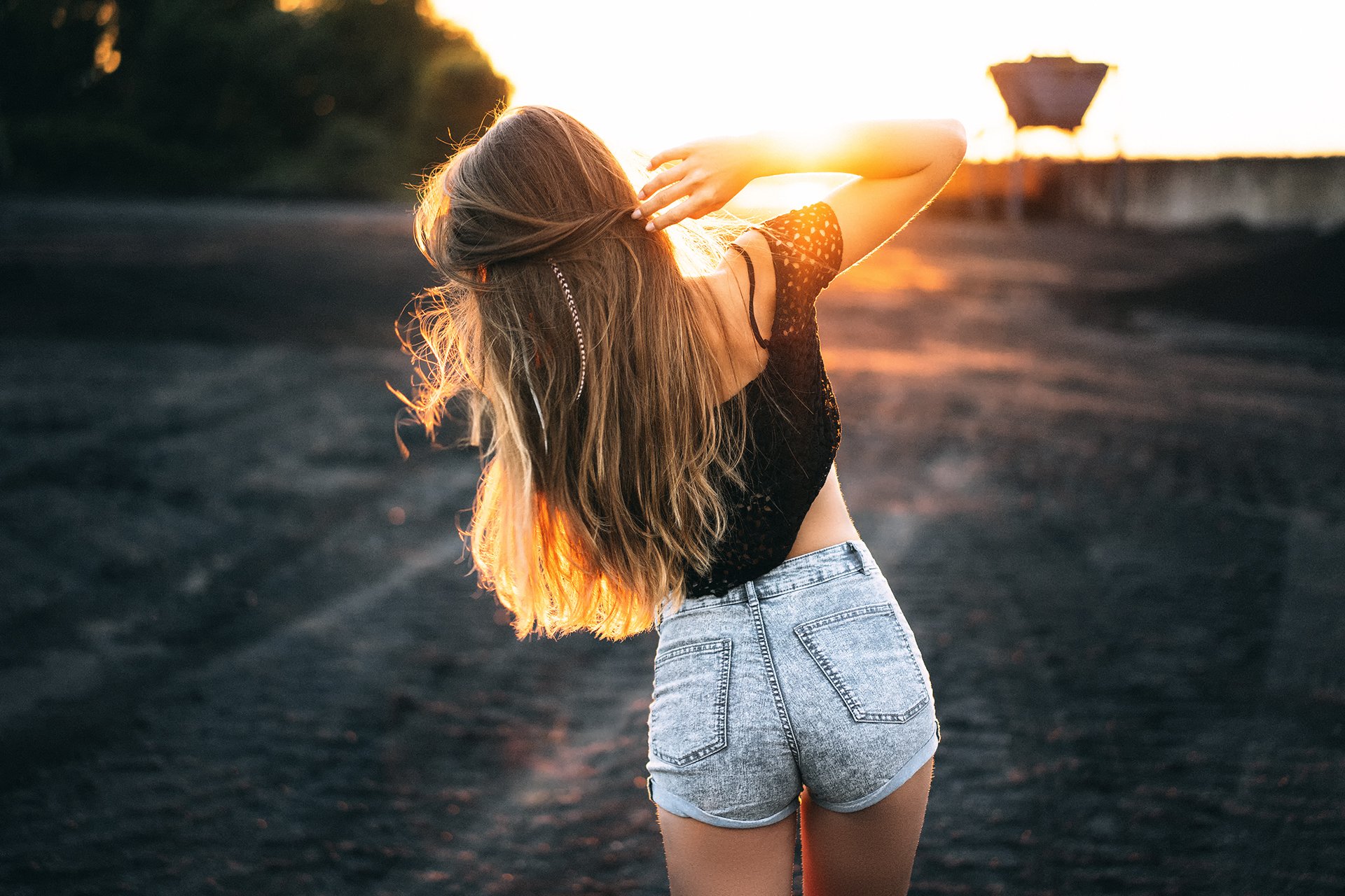 dominica pantalones cortos pelo luz del sol