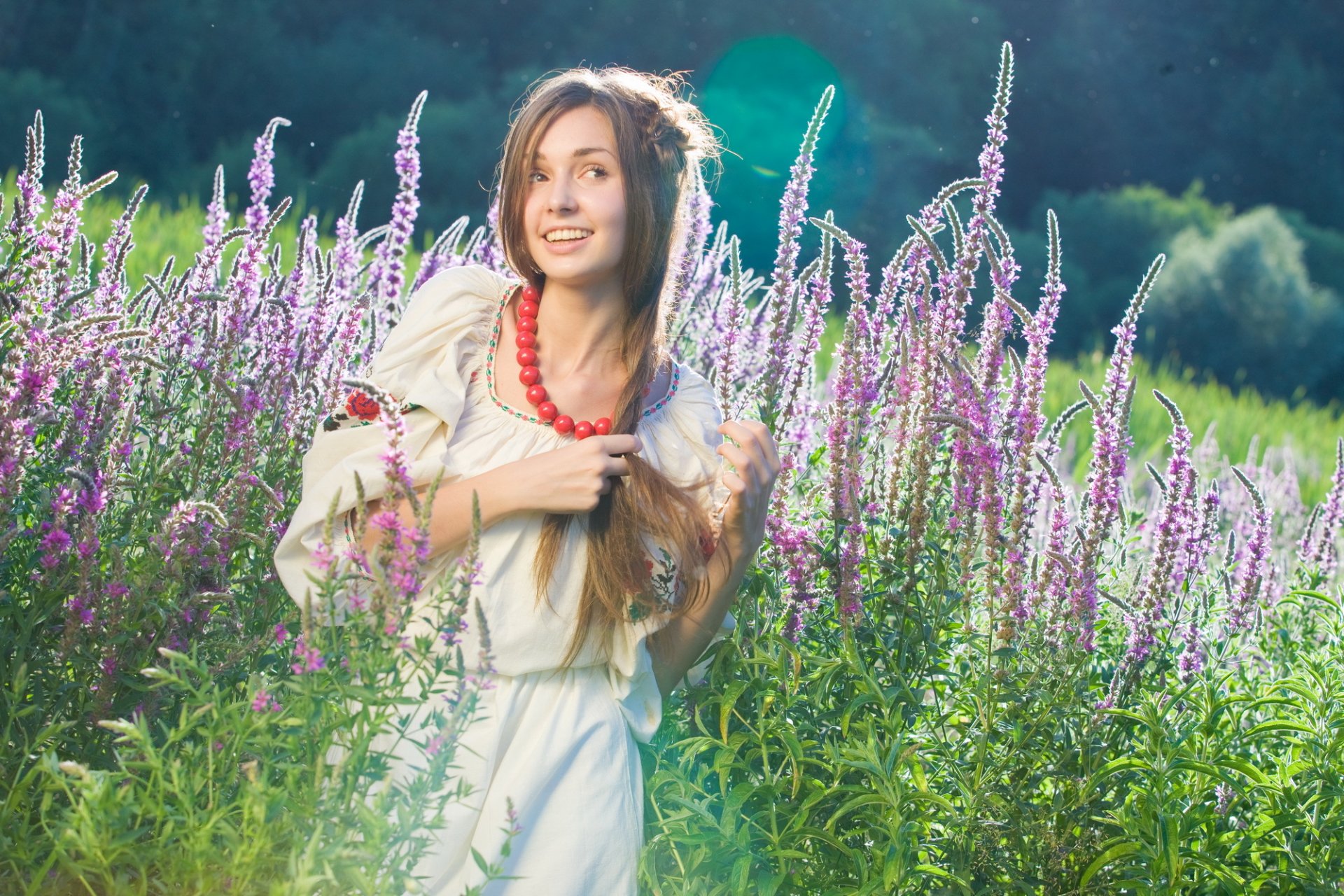 ragazza ucraina sorriso sguardo natura