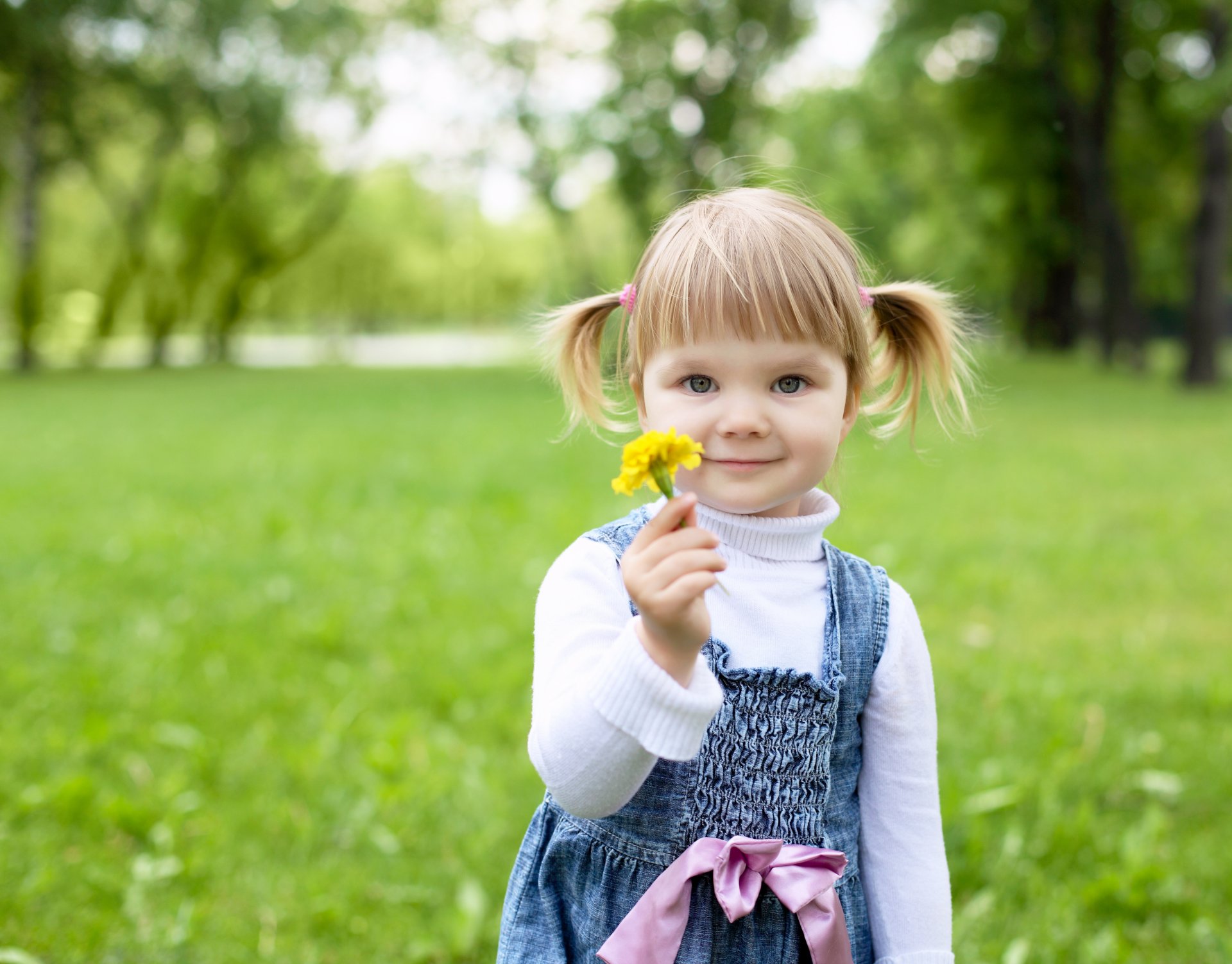 niña niño infancia felicidad flor parque árboles niña niños flores