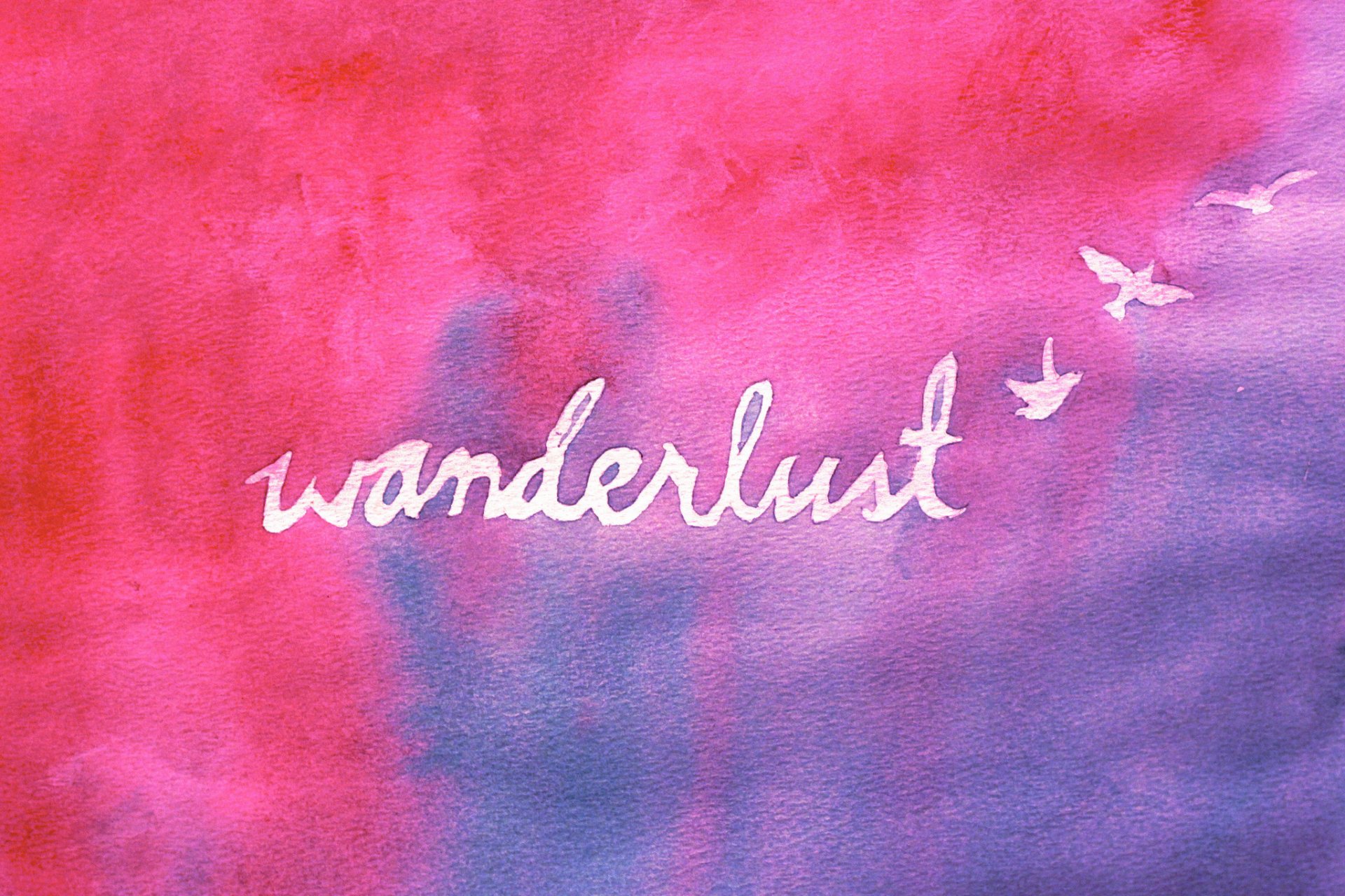 wanderlust peinture inscription dessin