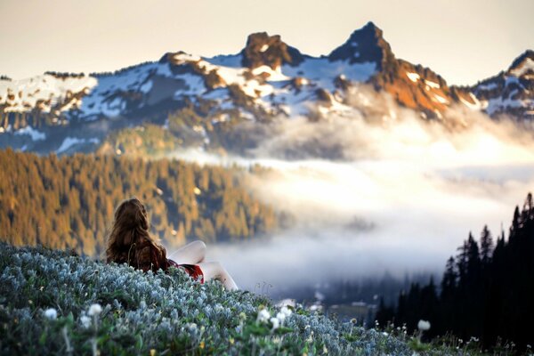 Morning walk in the mountains