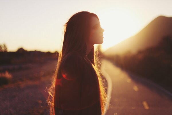 A girl in the sunlight