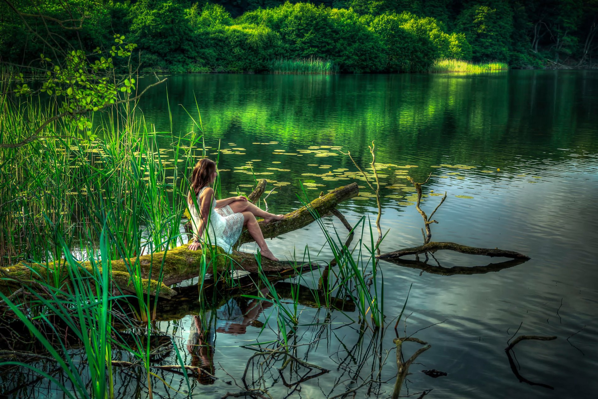 l été le lac la jeune fille