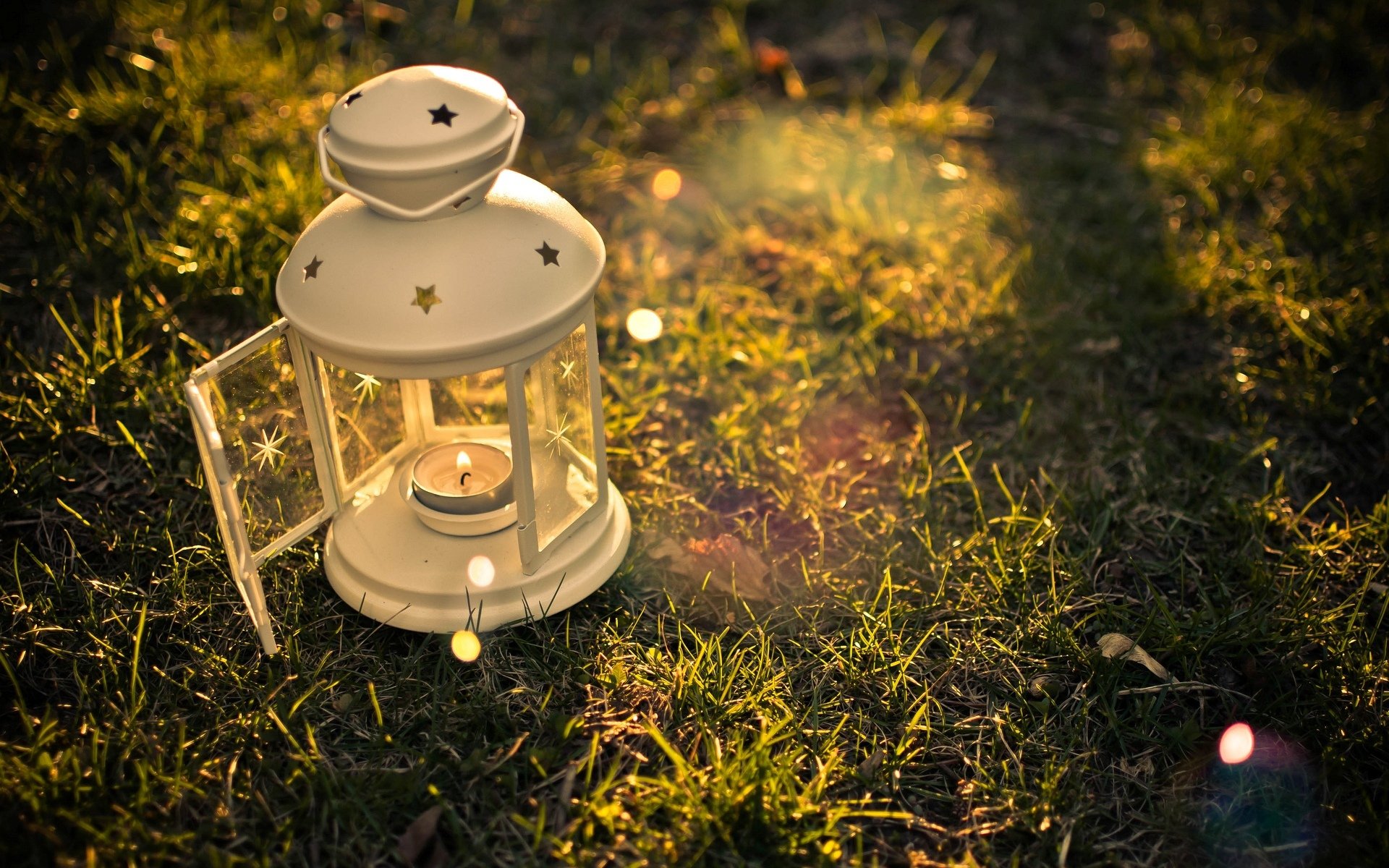 mood lantern flashlight lamp candle ikea fire magic grass greenery sun beautiful background wallpaper widescreen fullscreen widescreen widescreen